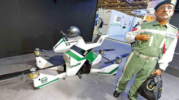 Polisi Dubai Akan Terbang Pakai ‘Sepeda Motor Drone’