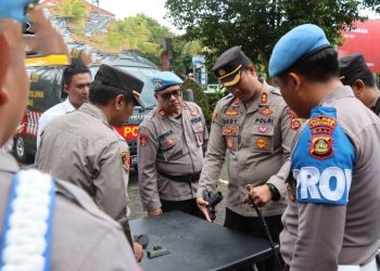 Cegah Penyalahgunaan, Polres Tabanan Periksa Senpi Personilnya