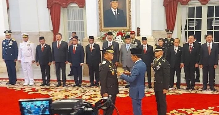 Maruli Simanjuntak  Resmi Jabat KSAD, Usai Dilantik Presiden Jokowi