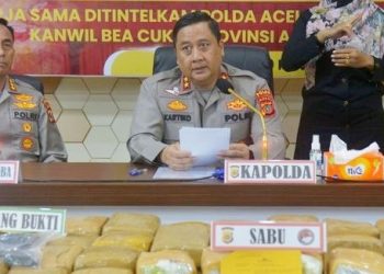 Polda Aceh Gagalkan Upaya Penyeludupan 20 Kilogram Narkotika Jenis Sabu Jaringan Internasional