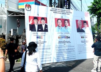 Sosialisasi Pemilu, KPU Badung, Pasang APK di Sejumlah Titik