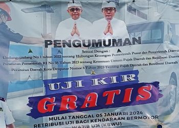 Dishub Denpasar Beri Layanan Gratis Ujicoba KIR Kendaraan Bermotor