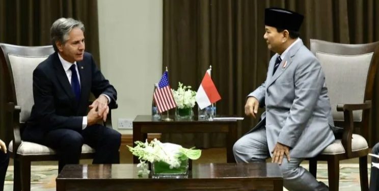 Bertemu Blinken, Menhan Prabowo Bahas Gencatan Senjata di Gaja