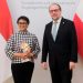Menlu Retno Marsudi Bahas Penguatan Hubungan Ekonomi dengan Menlu Austria di Wina