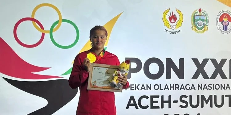 Perenang Bali Lilly Kartina Beales Raih Emas Pertama Kontingen Bali PON XXI Aceh