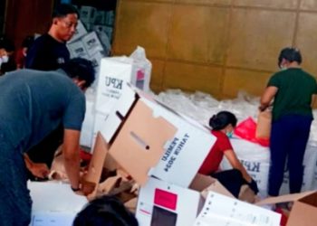KPU Gianyar Amankan Logistik Pemilu dengan Penjagaan Ketat oleh Aparat Kepolisian