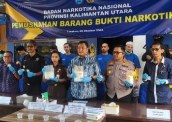 Bea Cukai Tarakan Bersama BNNP Kaltara Musnahkan 2.524,61 gram Sabu