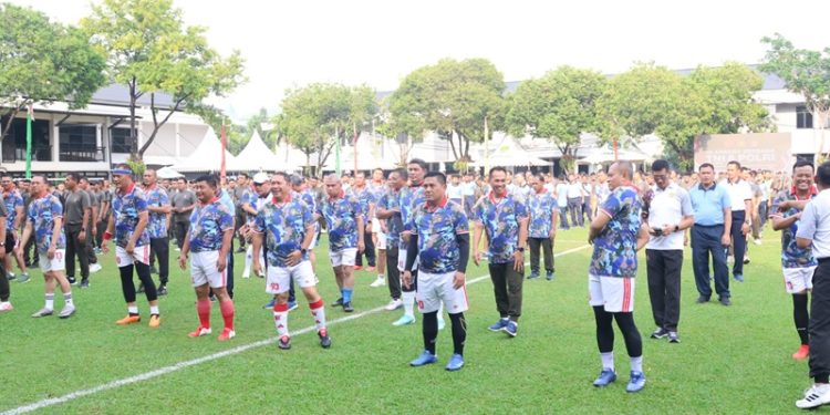 Perkokoh Sinergitas, Kodam Jaya Dan Polda Metro Jaya Gelar Olahraga Bersama