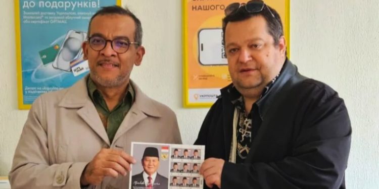 Ukraina Luncurkan Perangko Edisi Spesial Foto Presiden Prabowo