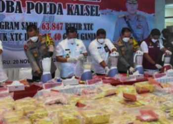 Polda Kalsel Musnahkan 79 Kilogram Sabu dan Puluhan Ribu Pil Ekstasi Jaringan Fredy Pratama