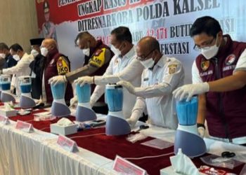 Polda Kalsel Musnahkan 65.5 Kg Barang Bukti Sabu Jaringan Fredy Pratama
