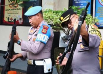 Antsipasi Penyalahgunaan Senpi, Polres Gianyar Periksa Senpi Personel